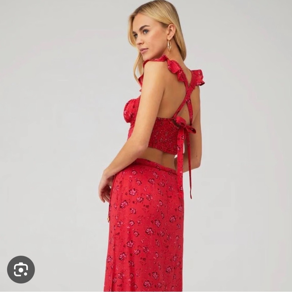 FP Movement by Free People Red Floral Set